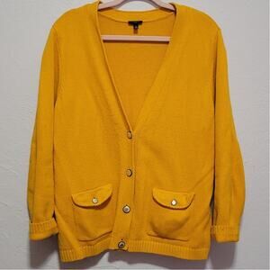 Talbots Women's 2X Long Sleeve Button Front Cardigan with Pockets